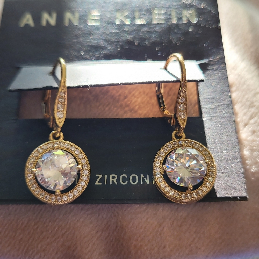 Anne Klein Cubic Zirconia Earrings - Picture 2 of 3